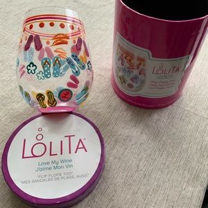 Flip flop themed, 20oz., Stemless glass